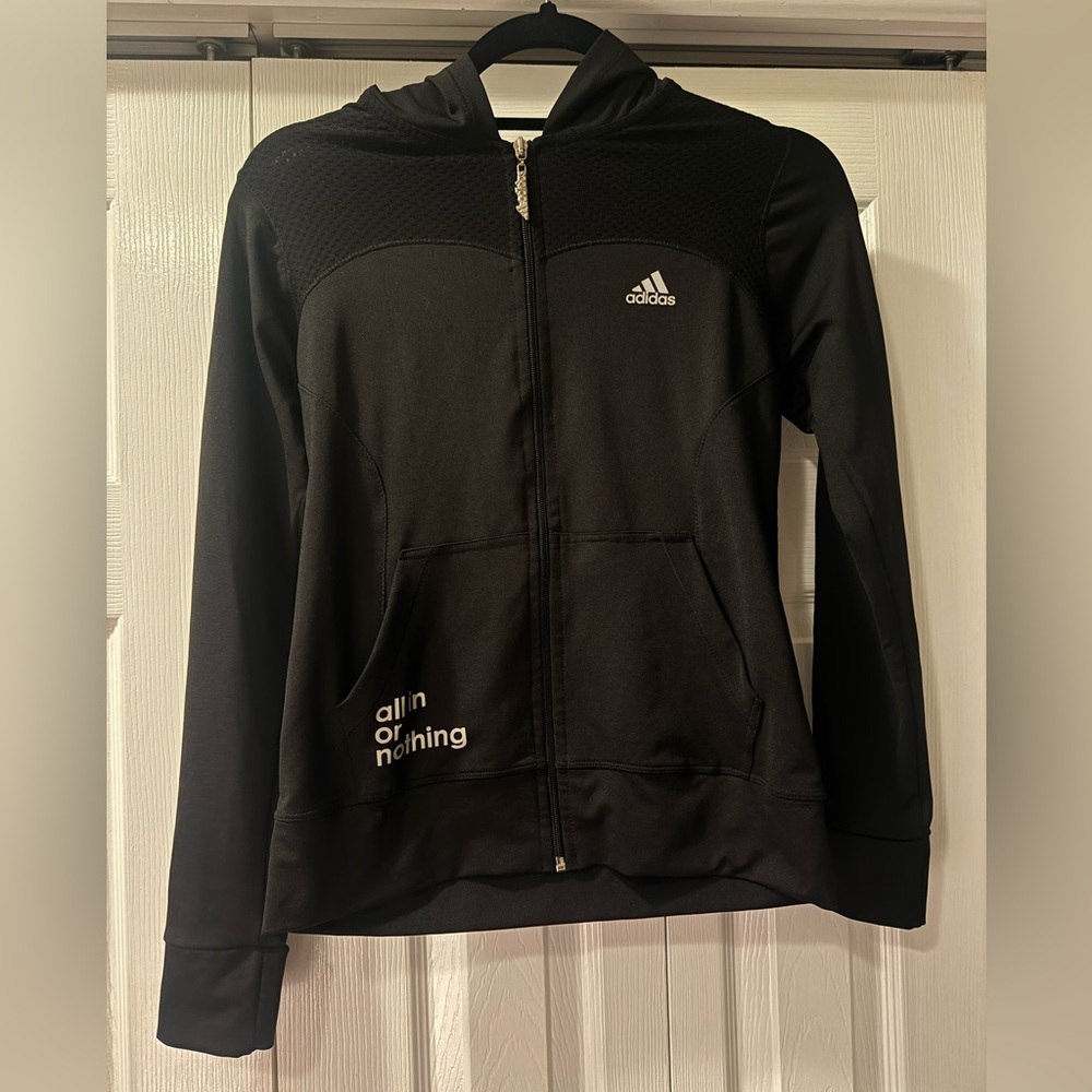 Adidas Originals Black Zip Up Hoodie